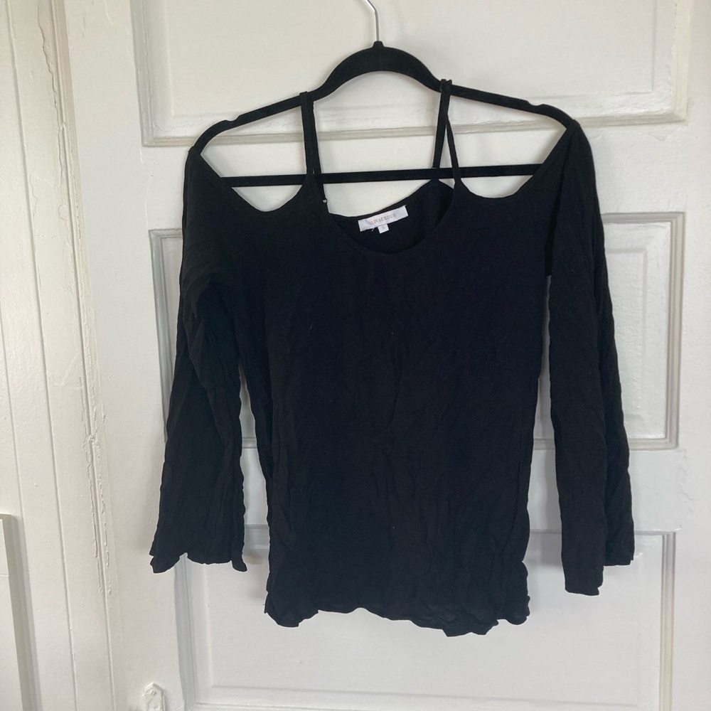 Black off the shoulder top